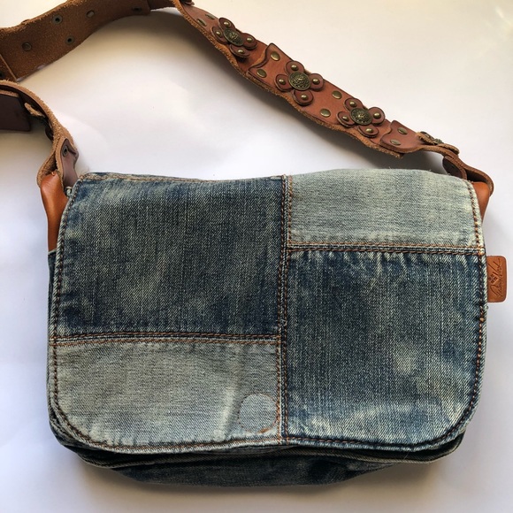 Patricia Nash Denim Patchwork Crossbody 